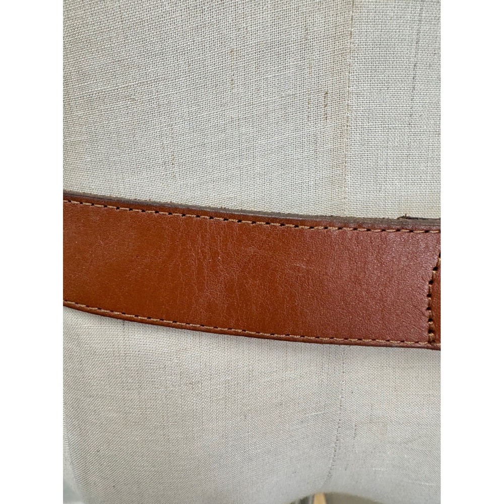 Lauren Ralph Lauren Brown Leather Equestrian Hook Buckle Waist Belt Womens S - Picture 11 of 13